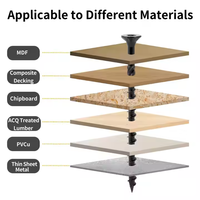 Vis autoperceuses métriques en acier inoxydable à tête hexagonale Torx, filetage grossier, pour terrasses en bois