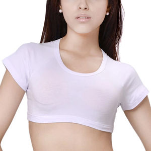 Top court côtelé pour femme, nouveau, décontracté, respirant, col en V, avec logo personnalisé, tendance - Product Image 4