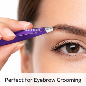 Pinzas Profesionales de Acero Inoxidable Morado de Primera Calidad para Cejas, Punta Inclinada, Herramienta de Belleza para Depilación de Cejas con Precisión - Product Image 4