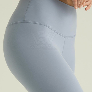 กางเกงเลกกิ้งผ้ายืดเอวยางยืดสำหรับเล่นโยคะออกแบบโลโก้ได้ตามต้องการ - Product Image 6