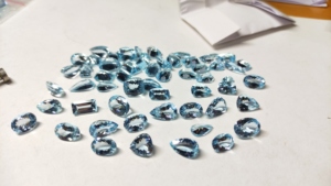 Cao Cấp Santa Maria Màu Xanh Aquamarine Tùy Chỉnh Kích Thước Vòng Hình Bầu Dục Octagon Aquamarine Nhà Sản Xuất Lớn Tự Nhiên Màu Xanh Aquamarine Cắt - Product Image 3