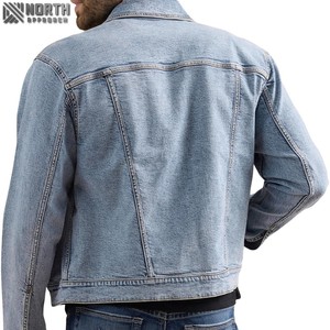 Men's Denim Jacket Casual Regular Fit <b>Button</b> Down Long Sleeve Jean Trucker Jacket Men's Denim Jackets Coats - Product Image 5