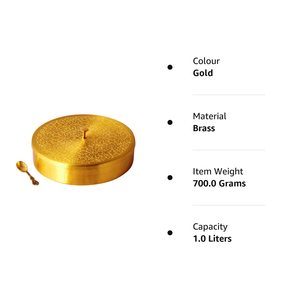 K Vàng Brass Thủ Công Brass Gia Vị Hộp Set Cho Nhà Bếp Với Muỗng (7 Container, 40 Ml)-Brass Masala Hộp Cho Nhà Bếp-Spe - Product Image 4