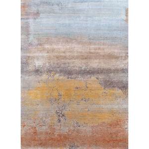 Alfombra Kavi Gris y Negra de Lana y Seda de Bambú Anudada a Mano, Colección Afterglow - Diseño Rectangular con Patrón Abstracto para Dormitorio Juvenil - Product Image 1