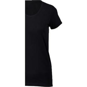 Nueva Camiseta Personalizada para Mujer, Cuello Redondo, Manga Corta, Lisa, Antiarrugas, Ecológica, de Felpa Transpirable, Color Negro - Product Image 5