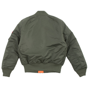 Chaquetas de bombardero Cintura elástica con bandas y puños acanalados Chaqueta de exterior Chaqueta de bombardero de hombre con cremallera personalizada y parches Fábrica OEM - Product Image 3