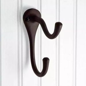 Durable black powder coated iron wall hanger for modern industrial home organization <b>storage</b> in any room - Product Image 4