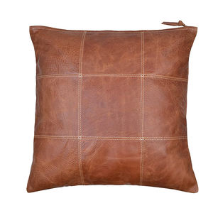 New Design Solid Color Pillow <b>Cushion</b> <b>Cover</b> With All Size Available / Handmade Genuine Leather <b>Cushion</b> <b>Covers</b> for Sale - Product Image 5