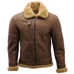 Chaquetas de piel de oveja hechas a medida de Cuero 100% en MOQ bajo Chaqueta de piel de oveja Chaquetas de piel de oveja con cuello - Product Image 3
