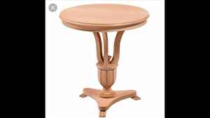 Table d'appoint portable d'extérieur en bois massif, fabriquée à la main au Pakistan, avec support pliable, qualité supérieure, meubles sculptés à la main - Product Image 4