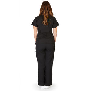 Uniformes hospitaliers taille adultes sur mesure pour femmes ensemble d'uniformes hospitaliers style col V à manches courtes - Product Image 2