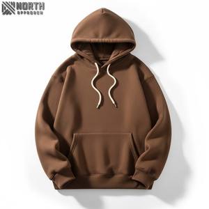 Sudadera holgada con capucha de algodón Streetwear Sudadera con capucha unisex de gran tamaño Fabricante de algodón orgánico de peso pesado Sudadera con capucha en relieve - Product Image 3