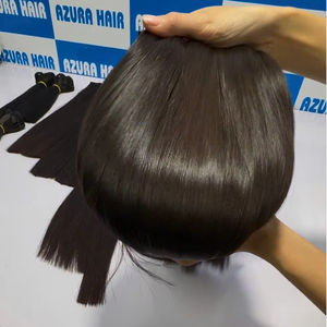 Soldes! Extensions de cheveux humains vierges non traités du Vietnam, style ondulé naturel, cuticule machine, super double trame, paquets - Product Image 1