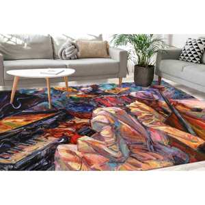 Alfombra Estampada con Diseño de Músicos de Jazz, Alfombra de Lujo para Salón, Exterior, Entrada, Estilo Africano, Piano, Alfombra Suave No Tejida - Product Image 1