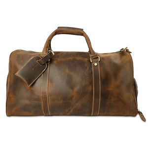 Vegan <b>Leather</b> Duffel <b>Bag</b> Material for Fashion Weekender <b>Overnight</b> Gym Zipper Closure Outdoors - Product Image 1