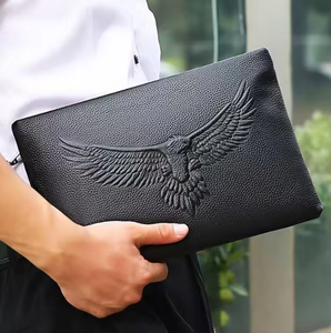 Cartera de Teléfono de Alta Calidad con Patrón de Cocodrilo, Bolso de Mano Tipo Clutch para Hombre, Cartera de Cuero Vacuno Genuino con Cremallera, Cartera de Cuero Genuino - Product Image 2