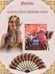 Golecha Cherry Gel Mehndi à usage manuel, paquet de 12 |   Henné de qualité supérieure |   Couleur longue durée |   Facile à appliquer (vente en gros) - Product Image 3