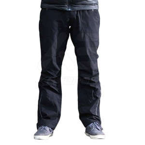 Men's Black 100% Cotton Breathable Quick Dry Seamless <b>Fusing</b> Pants Regular Fit Long Length Adult Size Plain Dyed Style - Product Image 1
