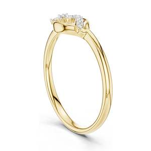 0.101 CT Lab-Grown Diamond <b>Wave</b> <b>Ring</b> for Women VVS-VS EF Clarity 18KT, 14KT, 10KT Gold & 925 <b>Silver</b> Rose, Yellow, White - Product Image 5