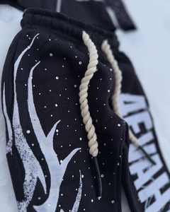 ชุดวอร์มขาบานผ้าคอตตอนเฟรนช์เทอร์รี่คุณภาพระดับพรีเมียมพิมพ์ลายสกรีนและพลอยเทียมและผ้าฝ้าย - Product Image 1