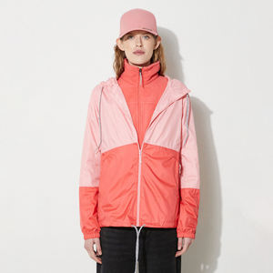 Chaqueta cortavientos transpirable personalizada para mujer de poliéster 100% al por mayor forro de lino y nailon con decoración bordada - Product Image 1