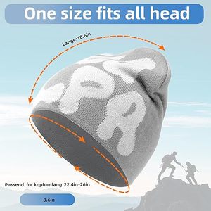 Gorros Unisex MEA Culpa con Diseño de Frutas/Personajes/Puntos/Lazos, Personalizables, 100% Acrílico, Tejido de Alta Calidad, para Todas las Temporadas - Product Image 2