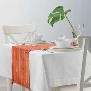 Luxury European Style Fashion Embroidered Dinning Home Decorations OEM Popular 100% Organic Cotton GOTS Certificate <b>Table</b> <b>Runner</b> - Product Image 6