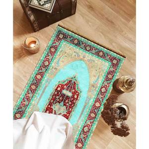 Red Muslim Prayer <b>Rug</b>: 3D Printed Religious Area <b>Rug</b>,Nonwoven <b>Thin</b> <b>Rug</b> - Product Image 3