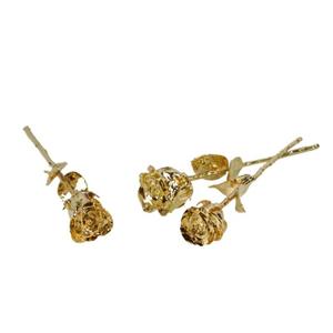 ชุบทอง24K กุหลาบธรรมชาติแท้จุ่มทองแฮนด์เมดของขวัญที่ไม่ซ้ำกันสำหรับวันวาเลนไทน์วันแม่วันครบรอบและงานแต่งงาน - Product Image 5