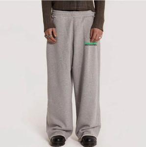 กางเกงฮาวเรนซ์เทอร์รี่สีดำแบบลำลองมีกระเป๋าโลโก้แบบกำหนดเอง - Product Image 6