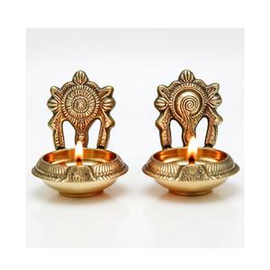 Diya d'huile en laiton en gros de qualité supérieure pour la fabrication pour la vente en gros de laiton doré antique traditionnel profond - Product Image 5