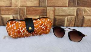 Étui à lunettes en coton imprimé de logo personnalisé avec aimant à rabat, fermeture à glissière protection supérieure contre les rayures, la poussière et les rayons UV - Product Image 4