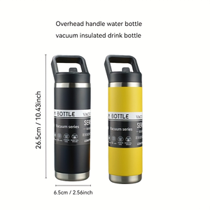 CL 600ml 20oz Stainless Steel Vacuum Insulated Water <b>Bottle</b> with Overhead Carry Handle Leak Proof Travel <b>Thermos</b> - Product Image 4
