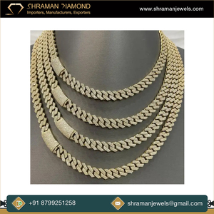 12Mm Mạ Vàng Moissanite Kim Cương Đá 925 Bạc Tùy Chỉnh Cuba Liên Kết Vòng Cổ Hip Hop Đồ Trang Sức Cho Nam Giới Phụ Nữ Đảng Mặc Chuỗi - Product Image 5