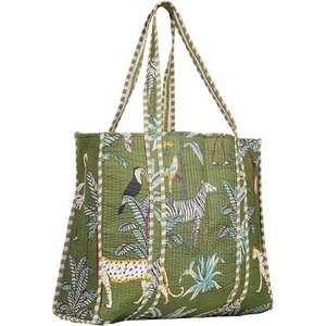 Sacs à main pour femmes imprimé de la jungle fait à la main en coton écologique matelassé sac fourre-tout pour femmes sacs à main pour femmes sac de luxe pour femmes - Product Image 2