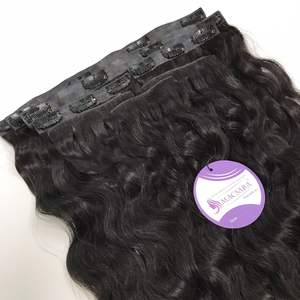 VENTE EN GROS DE QUALITÉ SUPÉRIEURE CHEVEUX HUMAINS VIETNAMIEN INVISIVBLE CLIP SANS COUPE DE TOUTE TEXTURE COULEUR NATURELLE ET BRUN FONCÉ - Product Image 3