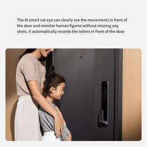 กลอนประตูอัจฉริยะ Xiaomi Smart Lock 2 รุ่น Cat Eye พร้อม AI สแกนลายนิ้วมือ ระบบมองเห็นกลางคืนด้วยอินฟราเรด ตรวจจับความเคลื่อนไหวของมนุษย์ รองรับ WiFi ดูผ่านแอป Mi Home ได้จากระยะไกล - Product Image 2