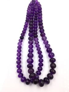 Collar de Cuentas de Amatista Natural, Cuentas Lisas para Joyería Fina, Piedras Preciosas Naturales - Product Image 6