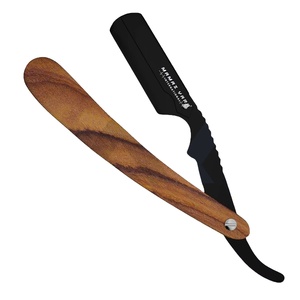 มีดโกนหนวดแบบคลาสสิค รุ่นโรสวูด ซาลอน แบร์เบอร์ เอดจ์ ราซอร์ ทำจากสแตนเลสสตีล พร้อมใบมีด  มีดโกนหนวดแบบตรงสำหรับมืออาชีพ - Product Image 1