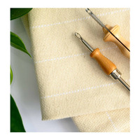 Meilleure qualité 100% coton moines tissu touffetage tissu poinçon aiguille cadre panier armure doux couleur naturelle durable réutilisable