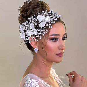Bridella BHP820-S Bandeau en perles et cristaux ivoire avec un ajustement confortable et sécurisé pour les mariages élégants et les événements formels - Product Image 3