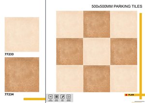กระเบื้องปูพื้นพอร์ซเลนกลางแจ้งขนาด500x500มม. ทนทานสำหรับจอดรถสวนกลางแจ้ง - Product Image 5