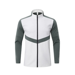 Veste d'entraînement de fitness d'hiver à col montant personnalisée pour hommes, vêtements de sport respirants à séchage rapide à motif de lettres à double poche - Product Image 1
