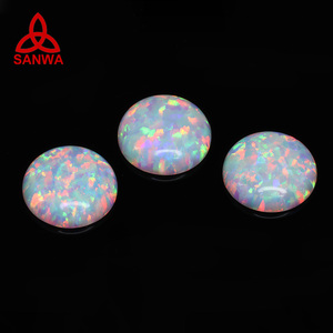 Ópalo cultivado en laboratorio de 96 colores OP83 Rosa Nieve, cabujón redondo, ¡gran oferta! Para joyería artesanal de plata con colores exclusivos. - Product Image 4