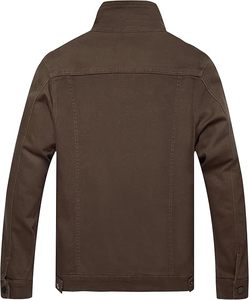 Jean <b>Jacket</b> <b>Men</b> Denim <b>Jacket</b> Distressed Ripped Slim Fit Stretch <b>Trucker</b> <b>Jackets</b> Classic Casual Denim Coat - Product Image 5