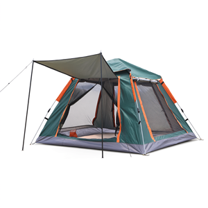 Grande tente de camping carrée avec deux portes, tissu Oxford 210D, poteaux en fibre de verre, 240x240x155 cm - Product Image 2