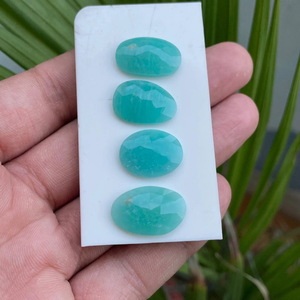 100% เครื่องประดับแบบหลวมขนาด12X16มม. สีเขียวอเมซอนตัดดอกกุหลาบแบนราบ3มม. - Product Image 1