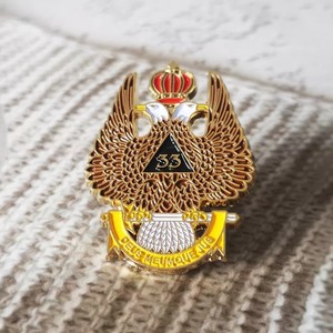 Insignias de Pin masónico personalizadas de fábrica, decoración antigua, logotipo Retro personalizado en 3D, insignias de Metal, Pin de solapa ronpex - Product Image 2