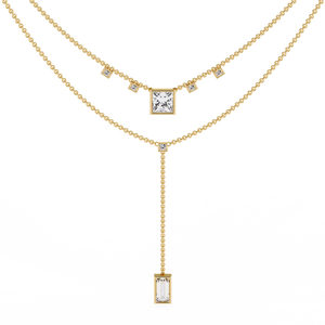 Collier en or 18 carats avec diamant cultivé en laboratoire, magnifique accessoire pour femmes - Product Image 1