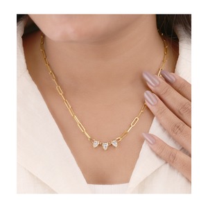 Collier chaîne en trombone classique, style minimaliste élégant, cadeau idéal pour les femmes au meilleur prix - Product Image 5